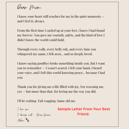 Custom Tribute Letter – Written Just for You