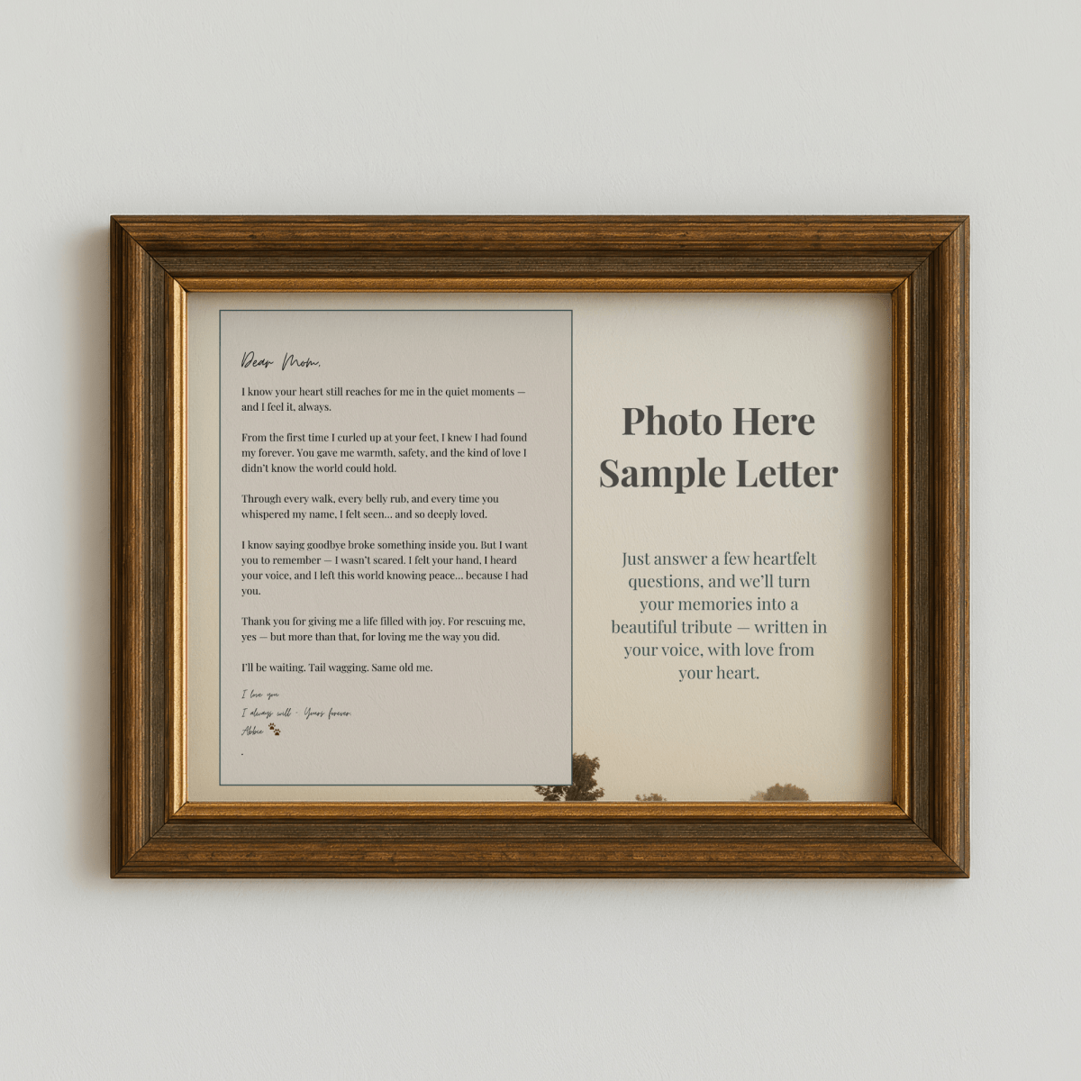 Custom Tribute Letter – Written Just for You